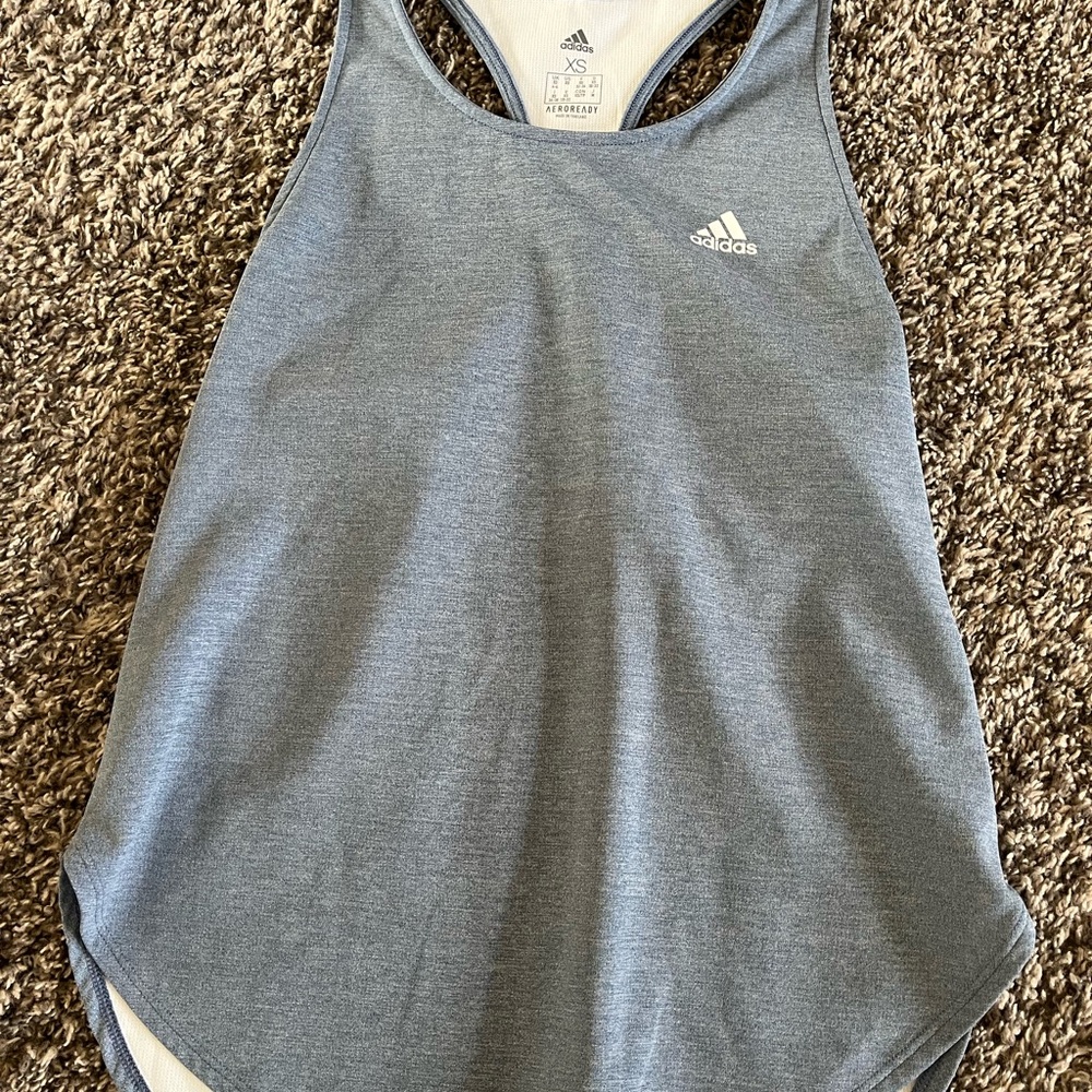 Adidas Blue-Gray Tank Top